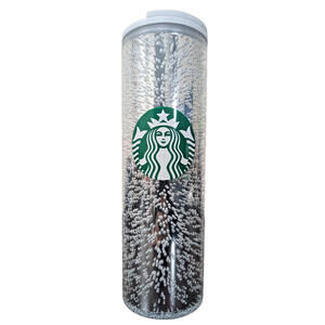 Starbucks Holiday 2020 Silver Effervescent Bubbles Hot Tumbler Cup 16oz NEW